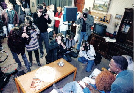 Na natáčení první řady seriálu Nováci